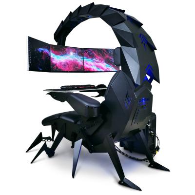 China (Height) CLUVENS Adjustable Scorpion Gaming Chair Cockpit Chair Fully Recline Support 3 RGB Monitors for sale