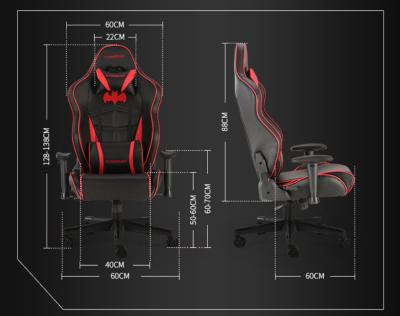 China 2021 PU(Height) Adjustable Gaming Chair High Support Headrest Leather Swivel Back Gaming Chair For Gamers for sale