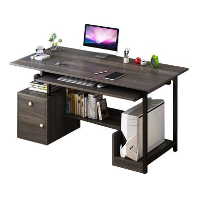 China Modern High Quality Customized Logo Gaming Club Computer Desk With Bookshelf for sale