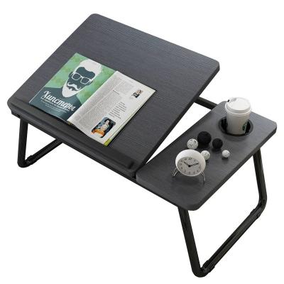 China (Size)Eco-friendly Adjustable Laptop Table Computer Desk Bed Foldable Table For Kids MDF Made Steel Pipe Feet Mini Lazy Computer Desk for sale