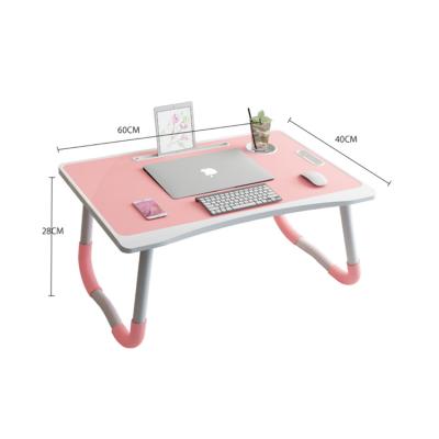 China Adjustable Folding Laptop Computer Desk (Height), Bed Tray Laptop Table with Slot for Phone or Cups Home Efficient for sale