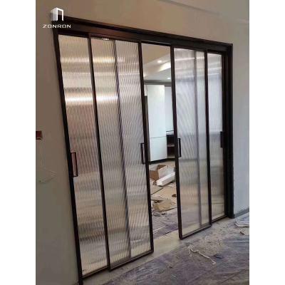 China Waterproof Zonron 2022 Latest Design Smart Glass Interior House Aluminum Sliding Doors for sale