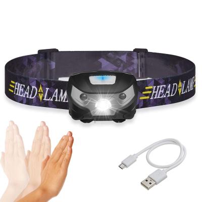 China USB Camping Rechargeable Headlamp Flashlight - 160 Lumen, Super Bright White Led Light, Easy to Use, Headlamp for Camping and Working for sale