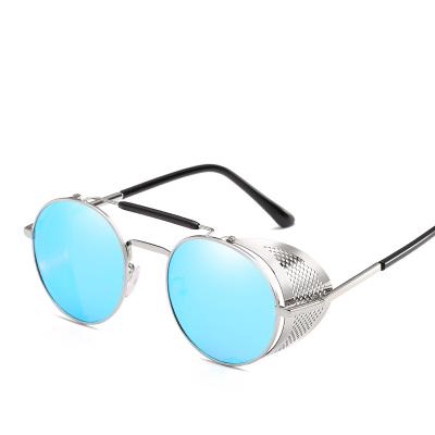 China 10 years experience European wholesale men's low price 2018 vintage metal steampunk sunglasses windproof men for sale