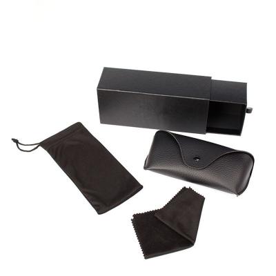 China Sunglasses Packing High Quality Glass Hard Protective Accessories Eye Glass Case PU Leather Glasses Bag Print Custom Logo Sunglasses Boxes for sale