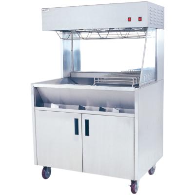 China Commercial Free Standing Potato Chips Fry Warmer Station Chip Dump for sale