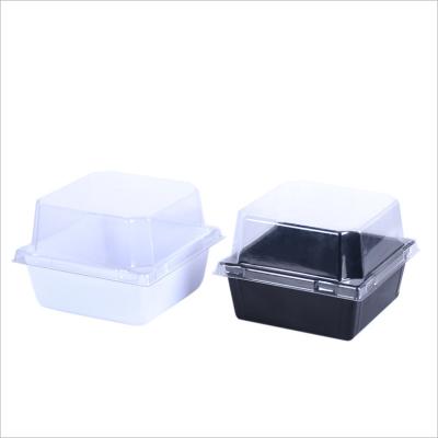 China Recyclable Square Plastic Blister Food Containers Cake Boxes for sale