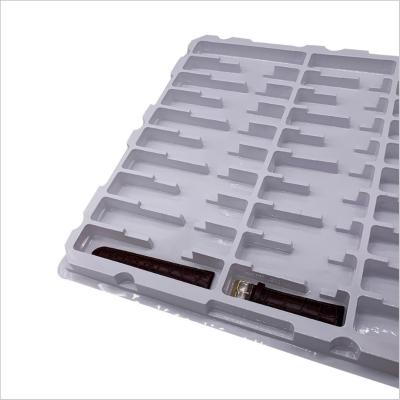 China Blister Safe White Plastic Tray Packaging Custom Special PVC Watch Band Blister Turnover Dish for sale