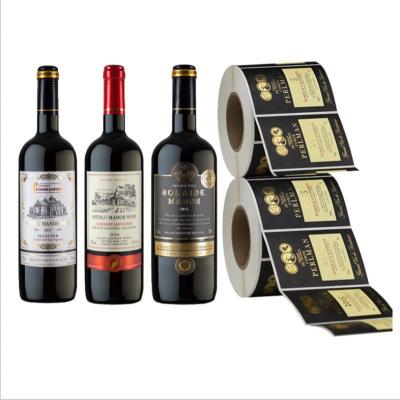 China 2022 Waterproof High Quality Custom Printing Wine Bottle Label for sale