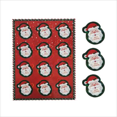 China Cute Santa Stickers Christmas Scratch Stickers- Cartoon Stickers for Holiday Decorations for sale