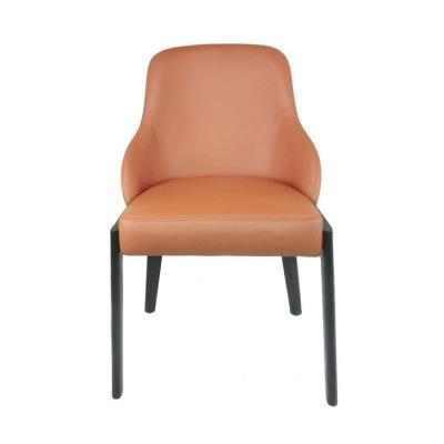 China Cheap Customize Sofa Chair Solid Wood Dining Chair Upholstered PVC Leather Dining Chair Modern Furniture for sale