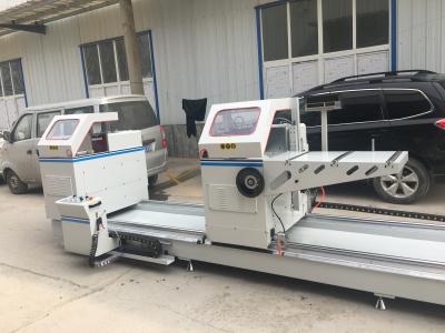 China High Precise Aluminum and PVC Window double head cutting saw to Cut Solar Power Profile for sale