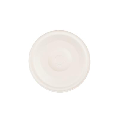 China Eco Friendly Disposable Biodegradable Bagasse Cup Lid 80mm Flat Cup Lid for sale