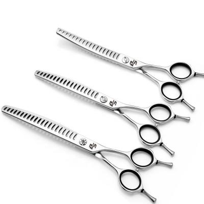 China Viable Hot Selling Curved Thinner Dog Grooming Scissors Curved Thinning Shears Curved Chunker for sale