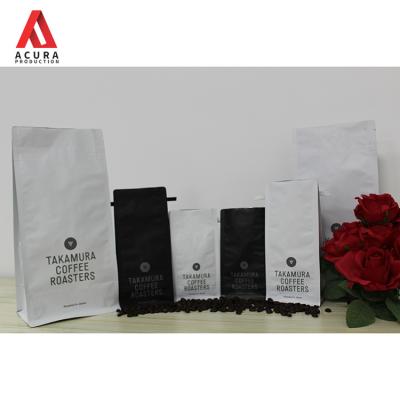 China Coffee Foil Digital Printing Matte Mylar Side Gusset Coffee Bag Flat Bottom Bag With Valve Zipper for sale