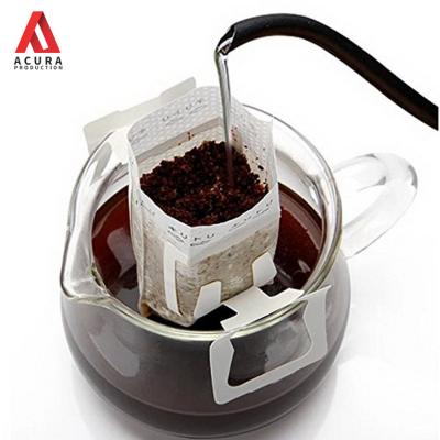 China Hot Selling Laminated Moisture Proof Material Ear Drip Coffee Hanging Filter Bag for sale