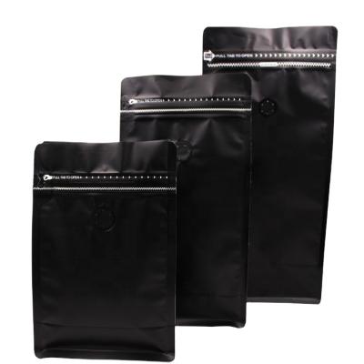 China Coffee in 8Oz 16Oz 1kg white flat bottom plain plain stock bags with valve and zipper for coffee packaging for sale