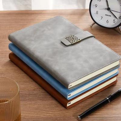 China Custom 2022 2023 Hardcover Book Planner Personalizada Logo Magnet Notebook Leather Agenda for sale