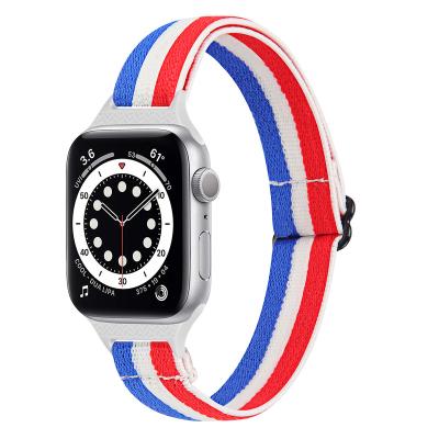 China Fabric Nylon Smartwatch Elastic Strap For Apple Watch Band Women 44mm 40mm 38mm 42mm 38mm 40mm 42mm 44mm for sale