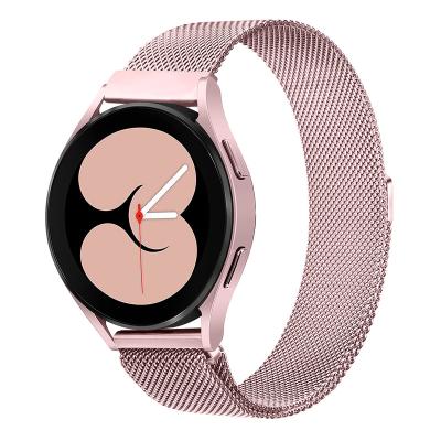 China Fanshion Stainless Steel Watch Band For Samsung Band Milanese Loop Replacement With Adjustable Magnetic Lock For 40mm 42mm 44mm 46mm for sale