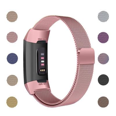 China Fanshion Sport OULUCCI Replacement Fitbit Charge 2/3 Magnetic Loop Stainless Steel Milanese Watch Band For Fitbit Charge2/3 for sale