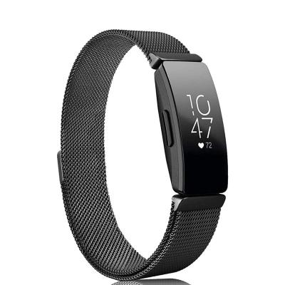 China New Version 11 Colors Luxury Stainless Steel Mesh Loop Metal Mesh Magnetic Clasp Band For Fitbit Inspire/HR Watch Bands for sale