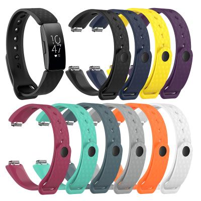 China OULUCCI Wristband Fashion Sports Silicone Strap Soft Leather Unisex Strap Band For Fitbit Inspire/Inspire Time Watch Band Accessories for sale