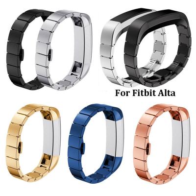 China Fashion Design 1 Style Pearl Metal Link Stainless Steel Buckle Band Strap Luxury Popular Contracted Wristband\Dress For Fitbit Alta Alta Hr Smart Watch for sale