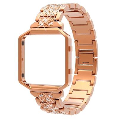 China Fashion \ Luxury Popular Classic Bling Rhinestone Diamond Stainless Steel Rhinestone Watch Band Band For Fitbit Blaze Bands Watch Strap for sale