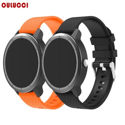 China OULUCCI Sports Soft Watch Band For Vivoactive 3 Watch Band 20mm Quick Release Silicone Replacement Bands For Galaxy 42mm Smart Watch Band For Samsung S2 for sale