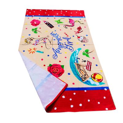 China Custom Viable Print Beach Towels Super Large Rectangle Summer Oversized Personalized Custom Beach Towel for sale