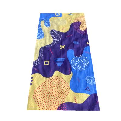 China Compressed Plastic RPET Bottle Custom Design Printed Microfiber Beach Towel for sale