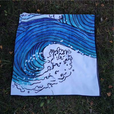 China Extra Large Beach Towel QUICK DRY Microfiber Printed Waffle Weave Swimming Beach Towel for sale