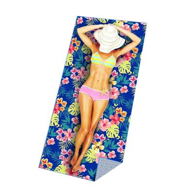 China Compressed Microfiber Suede Brand Towel Shower Towel Printing Logo For Beach for sale