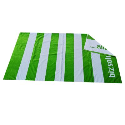 China Compressed Velvet Woven 100% Cotton Jacquard Custom Design Beach Towel for sale