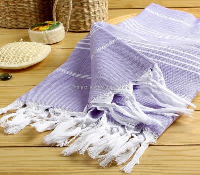 China Compressed Turkish Peshtemal Towel in 100% Cotton for Turkish Beach Swimming Yoga Picnic Blanket Hammam Fouta for sale