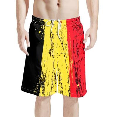 China Quick Dry Yellow Mens Quick Dry Basketball Pants Red Mens Black Arrival Waist Beach Plus Polyester Shorts Mens Surf Shorts With German Flag for sale