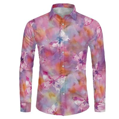 China Best Selling Men's Top Selling Men's Plus Size Casual Tops Men's Long Sleeve Breathable Lapel Button Down Shirt MOQ=1 for sale