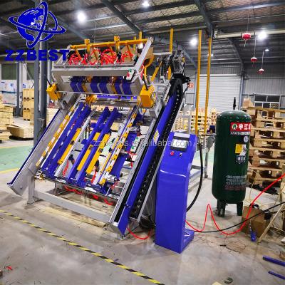 China ZZBEST Euro Type Pallet Making Block Nailing Leg Pallet Wooden Pallet Production Line Automatic for sale