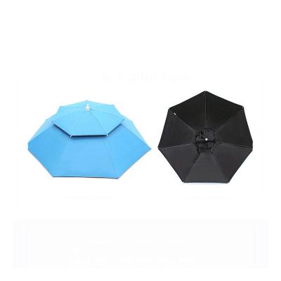 China Fishing Proof Minimalist Amazon Hot Sale Outdoor Fishing Double Umbrella Wind And UV Proof Umbrella for sale