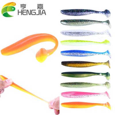 China Fast Delivery ABS Plastic Hengjia Lure Soft Bait Bait Two Color T-tail Curly-tail 5cm7cm9cm Insect Soft Fishing Bait Fishing Lures for sale