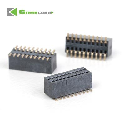 China Industrial PCB Socket Female Header 0.80mm Pitch Double Rows SMT Type   manufacturer different types of electrical connectors for sale