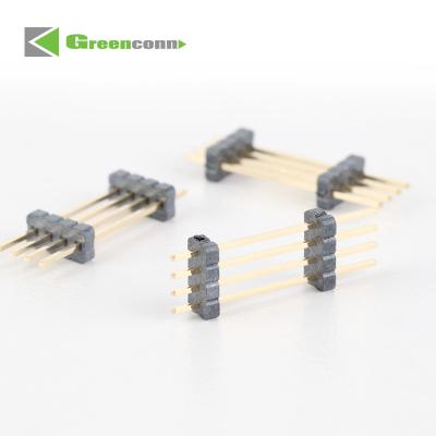 China Brass board to board connector manufacturers Pitch 1.27mm Pin Header Board Spacer Single Row DIP Type Connector pin header supplier for sale