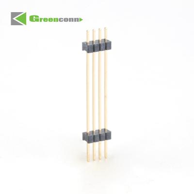 China Brass 1.27mm Pin straight header Connector 2x40 1x40p single double row pcb 2mm female 2.54 vertical male right angle pin header for sale