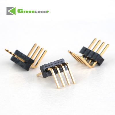 China Brass custom connector manufacturer Pitch 1.27mm Pin Header Single Row R/A Type Connector Header Connector single pin header for sale