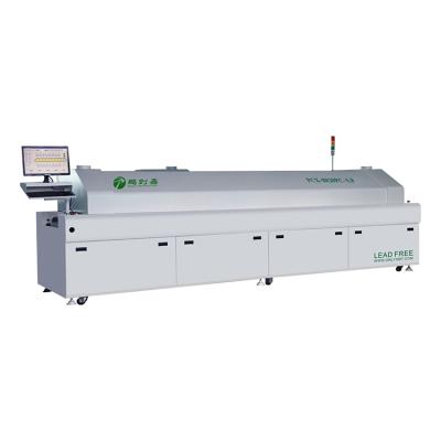 China Machinery Repairs Workshop Hot Eight Zone LED Strip Light Computer Large Of Lead Free Reflow Soldering Machine Price for sale