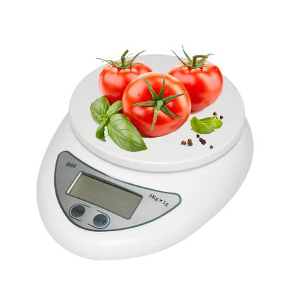 China With Tray Custom Digital Multifunction Food Scale mini bluetooth scale 5kg fruit weighing bakery kitchen scale for sale