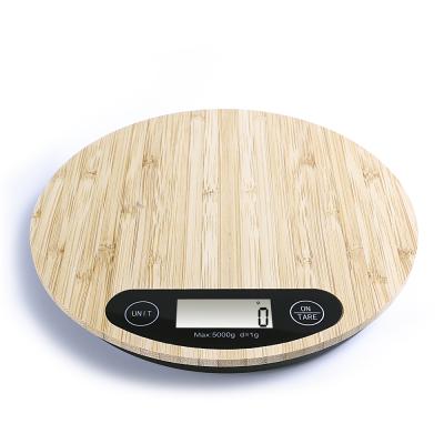 China Kitchen Scales Custom Tempered Digital Wooden Scale Electronic Kitchen Food Scale 5kg OEM for sale