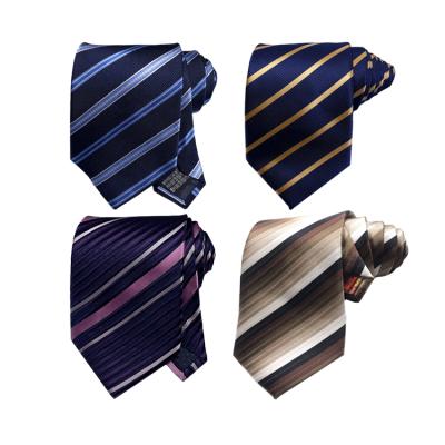 China 2021 Wholesale Hot-selling 100% Men's Silk Ties Custom Logo Mens Silk Ties Stripe 100% Silk Ties for sale