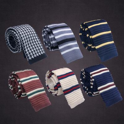 China Fashionable ODM/OEM Neck Tie Factory Wholesale Classic Stripe Knitted Ties Custom Mens Knitted Ties for sale